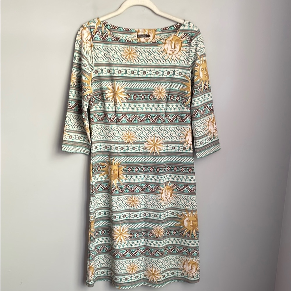 J. McLaughlin Sun & Star Print Catalina Cloth Dress Size Medium
